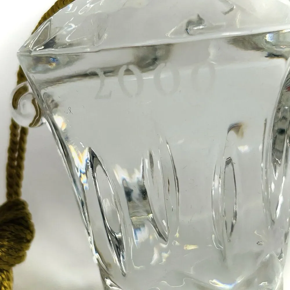 Gorham 2000 Crystal Champagne Bottle in Bucket Original Box Ornament Millennium
